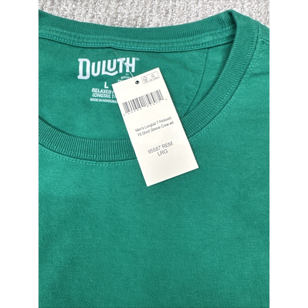 Duluth Size Large Relaxed Fit Long Tail Pocket T-Shirt Color REM #220 - Picture 5 of 11